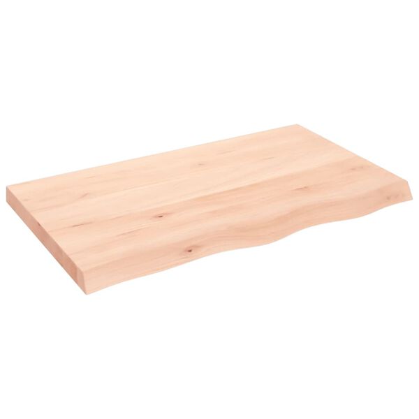 vidaXL Comptoir de salle de bain 100x60x(2-6)cm bois massif non trait&eacute;