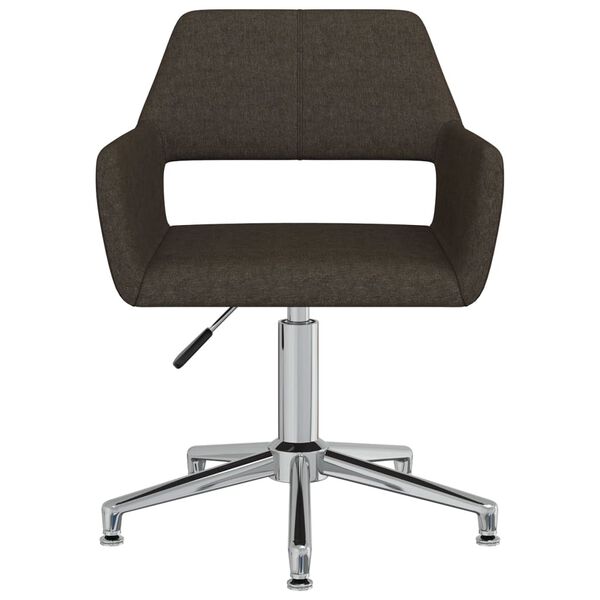 vidaXL Chaises pivotantes &agrave; manger lot de 4 marron fonc&eacute; tissu