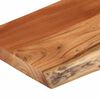 vidaXL &Eacute;tag&egrave;re murale rectangulaire massif acacia bordure assortie
