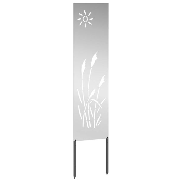 vidaXL &Eacute;cran de confidentialit&eacute; de jardin Fretwork Argent&eacute; 32 x 140 cm