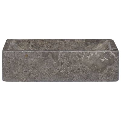 vidaXL Lavabo 45x30x12 cm marbre gris brillant