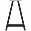 vidaXL Pieds de table à manger en forme de A 2 pièces Noir 60 x (72-73) cm Acier