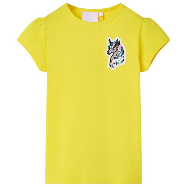 T-shirt pour enfants jaune vif 128
