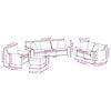 vidaXL Ensemble canap&eacute;s 4 pcs oreillers et coussins Marron Similicuir