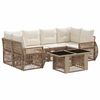 vidaXL Ensemble de canap&eacute; de jardin 7 pc Beige et blanc cr&egrave;me