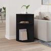 vidaXL Table d'appoint Noir 29,6 x 29,6 x 60 cm Bois d'ing&eacute;nierie