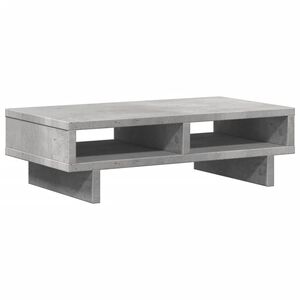 vidaXL Support de moniteur gris b&eacute;ton 50x27x15 cm bois d'ing&eacute;nierie