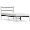vidaXL Cadre de lit m&eacute;tal sans matelas avec t&ecirc;te de lit noir 80x200 cm