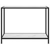 vidaXL Table console Blanc 100x35x75 cm Verre trempé
