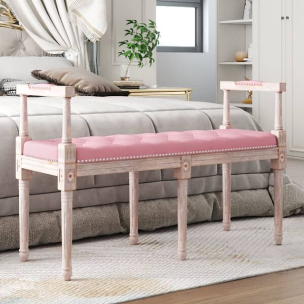 vidaXL Banc Rose 110x40x70 cm Velours