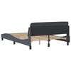 vidaXL Cadre de lit Dover gris fonc&eacute; 140x190 cm velours