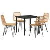 vidaXL Ensemble de salle &agrave; manger pour jardin 5 pc Marron