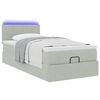 vidaXL Cadre de lit ottoman et matelas gris clair 100x200 cm velours
