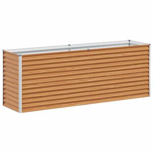 vidaXL Jardini&egrave;re sur&eacute;lev&eacute;e Marron Clair 195 x 50 x 68 cm