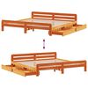 vidaXL Cadre de lit sans matelas cire marron 200x200cm bois pin massif