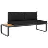 vidaXL Canap&eacute; d'angle de jardin &agrave; 4 places avec coussins Aluminium WPC