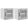 vidaXL Cabinet en verre mural PORTO 2 pcs Gris b&eacute;ton 40 x 31 x 40 cm