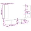 vidaXL Ensemble meuble TV 3 pcs Bois ancien Bois d'ing&eacute;nierie