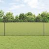 vidaXL Cl&ocirc;ture avec poteau Gris 1 x 50 m Acier et PVC