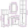vidaXL Ensemble de mobilier de salle de bain avec &eacute;tag&egrave;re 4 pcs Marron