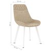 vidaXL Chaises &agrave; manger lot de 2 cr&egrave;me similicuir