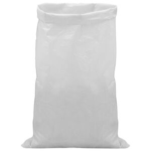 vidaXL Sacs tiss&eacute;s 50 pi&egrave;ces Blanc 60 x 110 cm PP