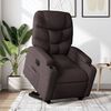 vidaXL Fauteuil inclinable &eacute;lectrique marron fonc&eacute; tissu