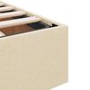 vidaXL Lit de Rangement avec t&ecirc;te de lit Cr&egrave;me 160 x 200 cm tissu