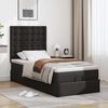 VidaXL Cadre de lit ottoman avec matelas noir 90x190 cm similicuir