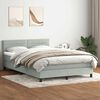 vidaXL Sommier &agrave; lattes de lit et matelas gris clair 160x210cm velours