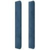 vidaXL T&ecirc;te de lit &agrave; LED Bleu fonc&eacute; 183x16x118/128 cm Velours