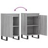 vidaXL Buffets 2 pcs sonoma gris 40x35x70 cm bois d'ing&eacute;nierie
