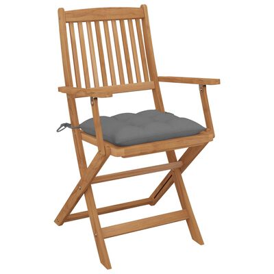 vidaXL Chaises pliables de jardin lot de 8 avec coussins Bois d'acacia