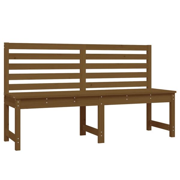 vidaXL Banc de jardin marron miel 157,5 cm bois de pin massif