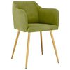 vidaXL Chaises &agrave; manger lot de 4 vert clair velours