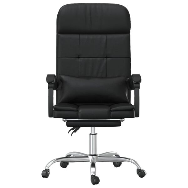 vidaXL Fauteuil de massage inclinable de bureau Noir Similicuir