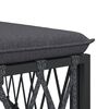 vidaXL Salon de jardin avec coussins 11 pcs anthracite acier