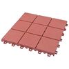 vidaXL Carreau de terrasse 10 pi&egrave;ces Rouge 30,5 x 30,5 x 2,2 cm