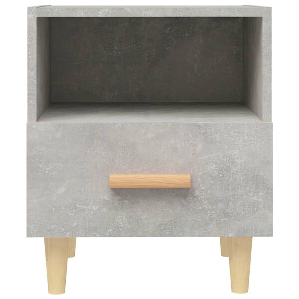 vidaXL Tables de chevet 2 pcs Gris b&eacute;ton 40x35x47 cm