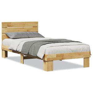 vidaXL Cadre de lit avec t&ecirc;te de lit sans matelas 80x200 cm