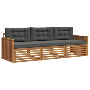 vidaXL Ensemble de canap&eacute;s d'ext&eacute;rieur 3 pc Naturel et Anthracite