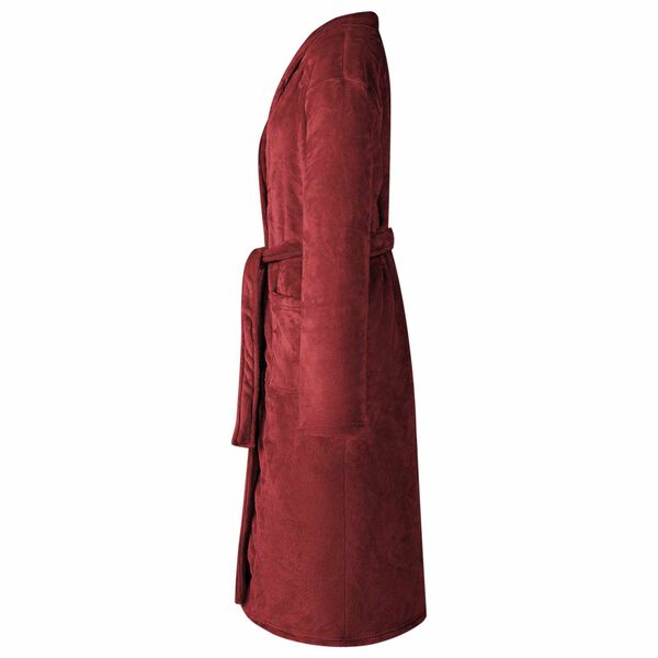 vidaXL Robe de bain sans capuche Rouge Bordeaux s Flanelle