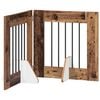 vidaXL Porte de chien pliable avec supports 2 pc Bois ancien 120,5 cm