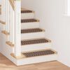 vidaXL Tapis d'escalier auto-adh&eacute;sifs 15 pcs Marron 65 x 21 x 4 cm
