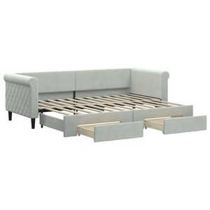 vidaXL Lit de jour avec gigogne et tiroirs sans matelas 80x200 cm