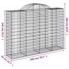 vidaXL Paniers &agrave; gabions arqu&eacute;s 10 pcs 200x50x140/160 cm Fer galvanis&eacute;