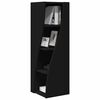 vidaXL Meuble d'angle Noir 32x32x102cm Bois d'ing&eacute;nierie