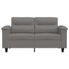 vidaXL Canap&eacute; &agrave; 2 places Gris fonc&eacute; 120 cm Tissu microfibre