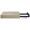vidaXL &Eacute;tag&egrave;res murales flottantes 2 pcs ch&ecirc;ne 23x23,5x3,8 cm MDF