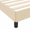vidaXL Lit &agrave; ressorts avec matelas Cr&egrave;me 140 x 190 cm tissu